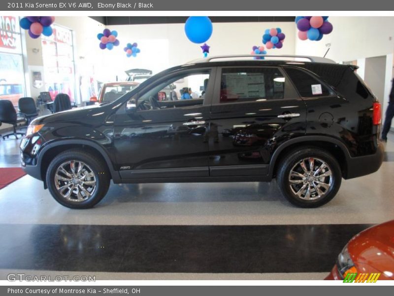 Ebony Black / Black 2011 Kia Sorento EX V6 AWD