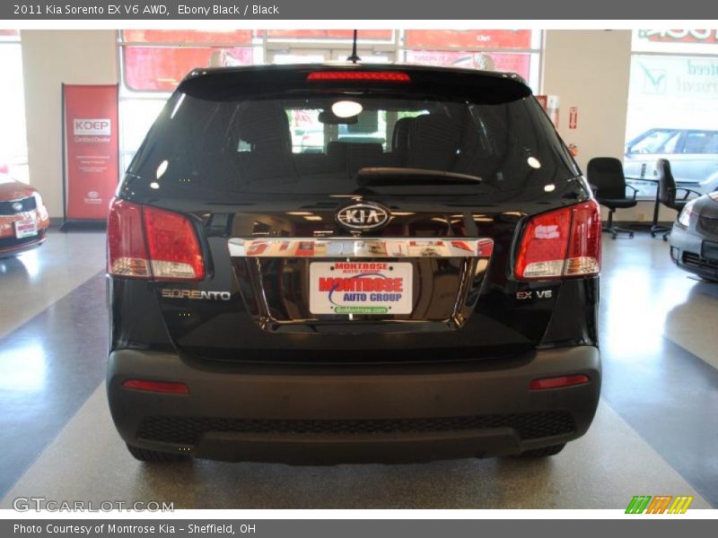 Ebony Black / Black 2011 Kia Sorento EX V6 AWD