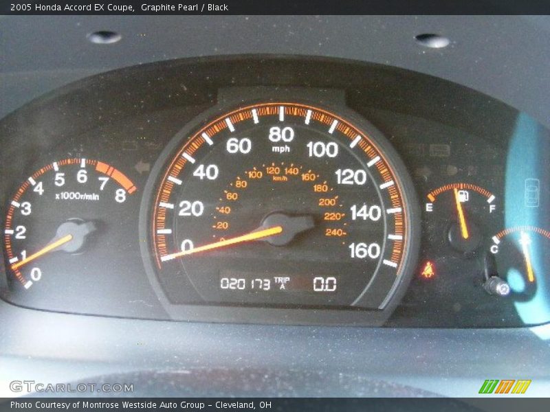 Graphite Pearl / Black 2005 Honda Accord EX Coupe