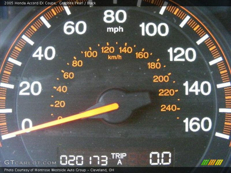 Graphite Pearl / Black 2005 Honda Accord EX Coupe