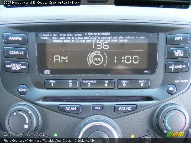 Graphite Pearl / Black 2005 Honda Accord EX Coupe