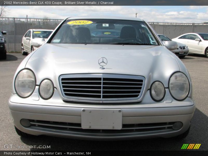 Brilliant Silver Metallic / Charcoal 2002 Mercedes-Benz CLK 430 Coupe