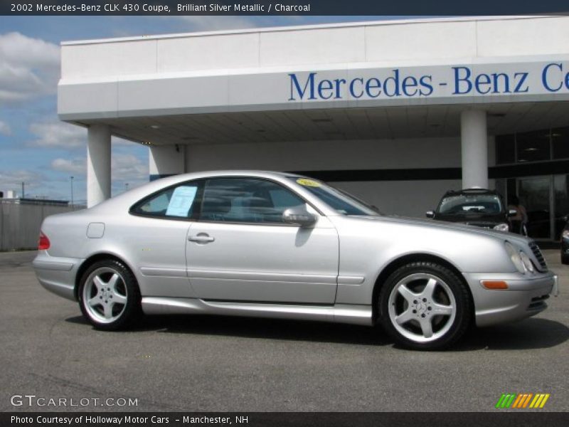 Brilliant Silver Metallic / Charcoal 2002 Mercedes-Benz CLK 430 Coupe