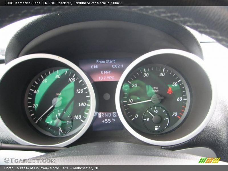 Iridium Silver Metallic / Black 2008 Mercedes-Benz SLK 280 Roadster