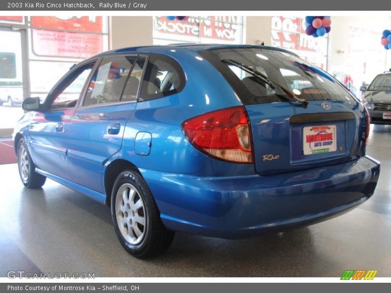 Rally Blue / Gray 2003 Kia Rio Cinco Hatchback