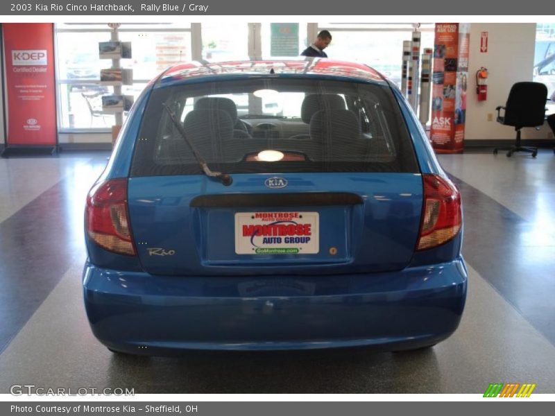 Rally Blue / Gray 2003 Kia Rio Cinco Hatchback