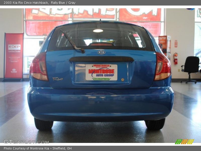 Rally Blue / Gray 2003 Kia Rio Cinco Hatchback