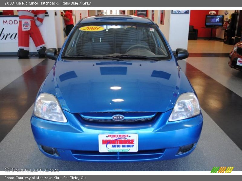 Rally Blue / Gray 2003 Kia Rio Cinco Hatchback