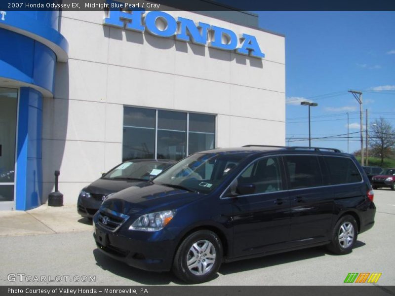 Midnight Blue Pearl / Gray 2007 Honda Odyssey EX
