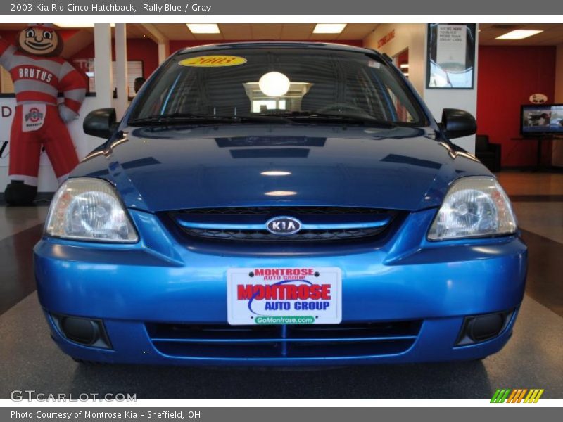 Rally Blue / Gray 2003 Kia Rio Cinco Hatchback