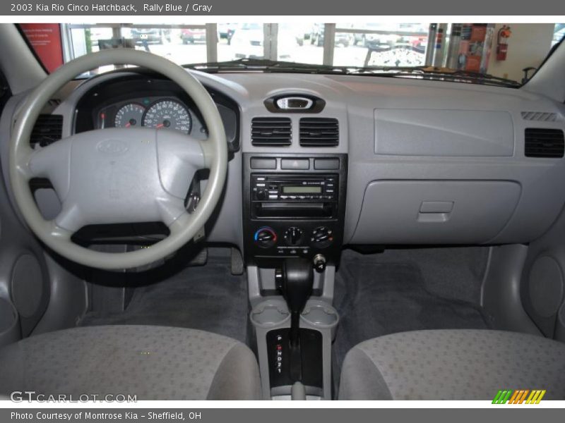 Rally Blue / Gray 2003 Kia Rio Cinco Hatchback
