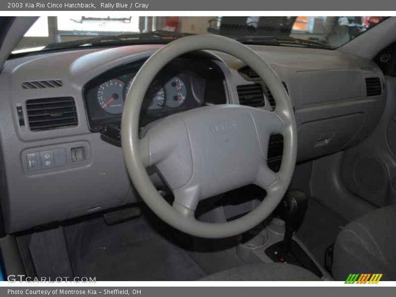 Rally Blue / Gray 2003 Kia Rio Cinco Hatchback