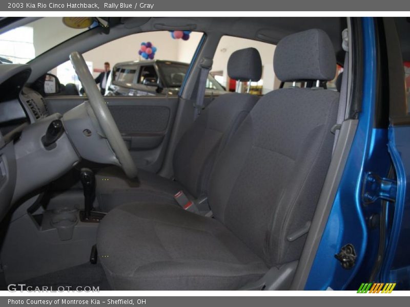 Rally Blue / Gray 2003 Kia Rio Cinco Hatchback