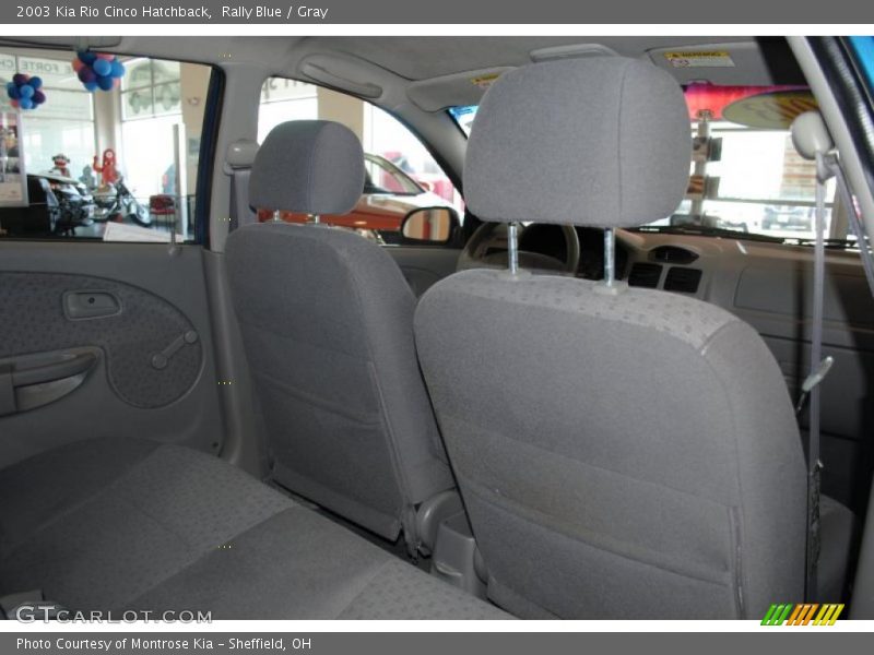 Rally Blue / Gray 2003 Kia Rio Cinco Hatchback