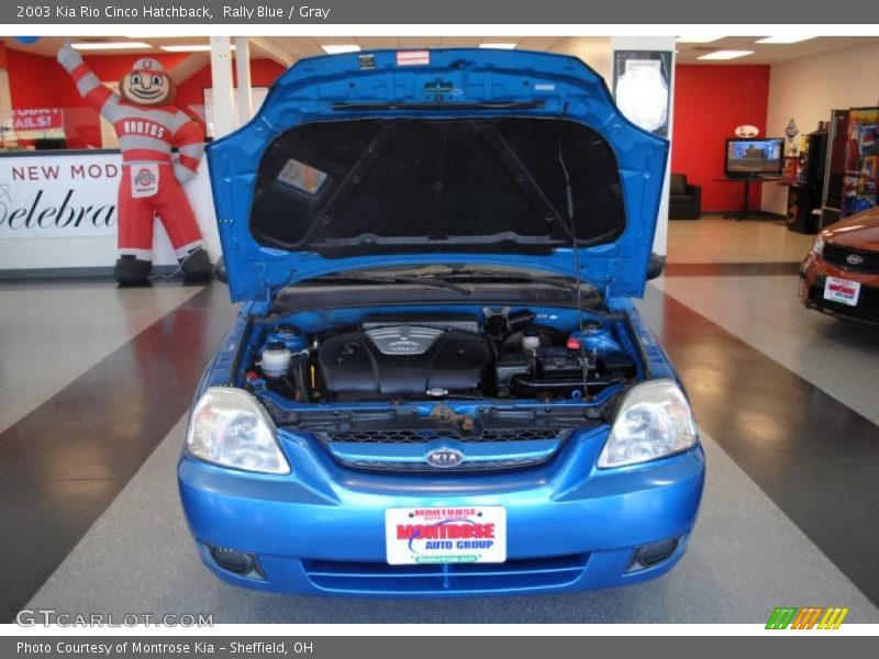 Rally Blue / Gray 2003 Kia Rio Cinco Hatchback