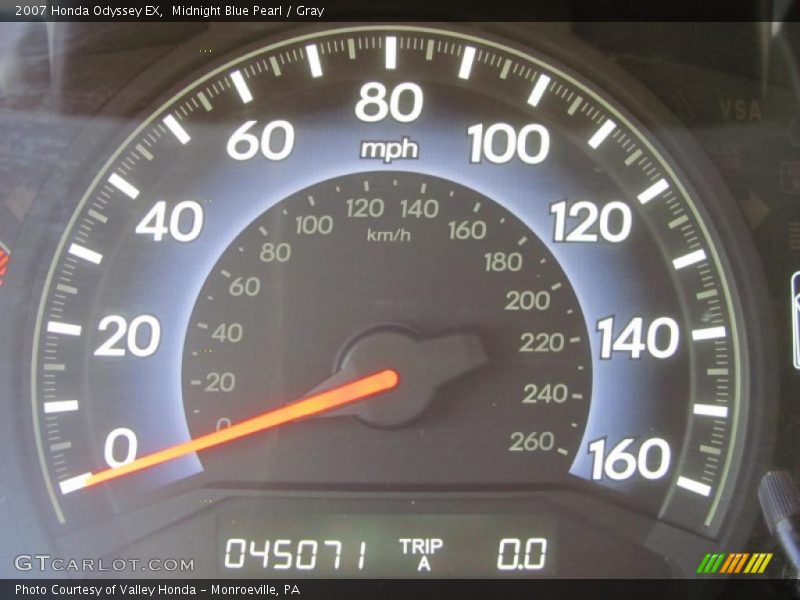 Midnight Blue Pearl / Gray 2007 Honda Odyssey EX