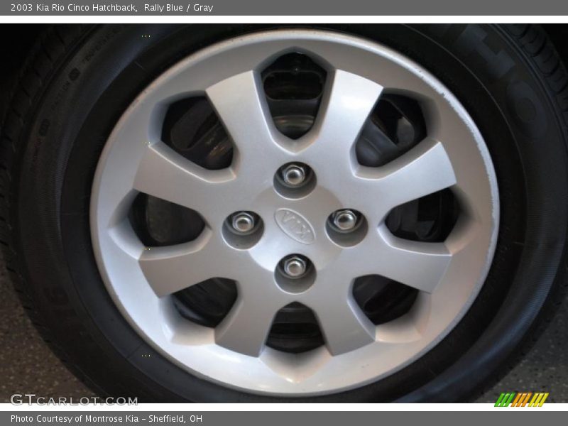 Rally Blue / Gray 2003 Kia Rio Cinco Hatchback