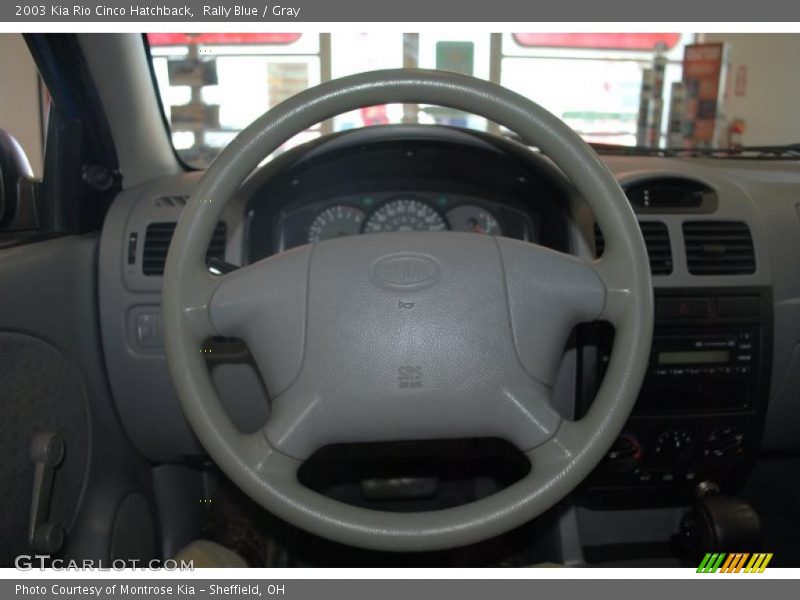Rally Blue / Gray 2003 Kia Rio Cinco Hatchback