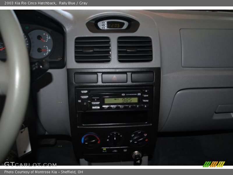 Rally Blue / Gray 2003 Kia Rio Cinco Hatchback