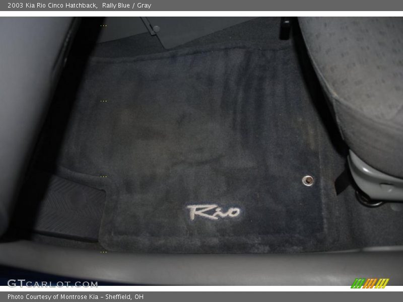 Rally Blue / Gray 2003 Kia Rio Cinco Hatchback