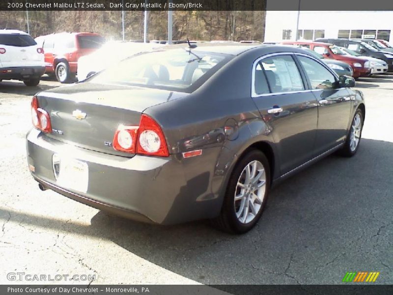 Dark Gray Metallic / Ebony/Brick 2009 Chevrolet Malibu LTZ Sedan