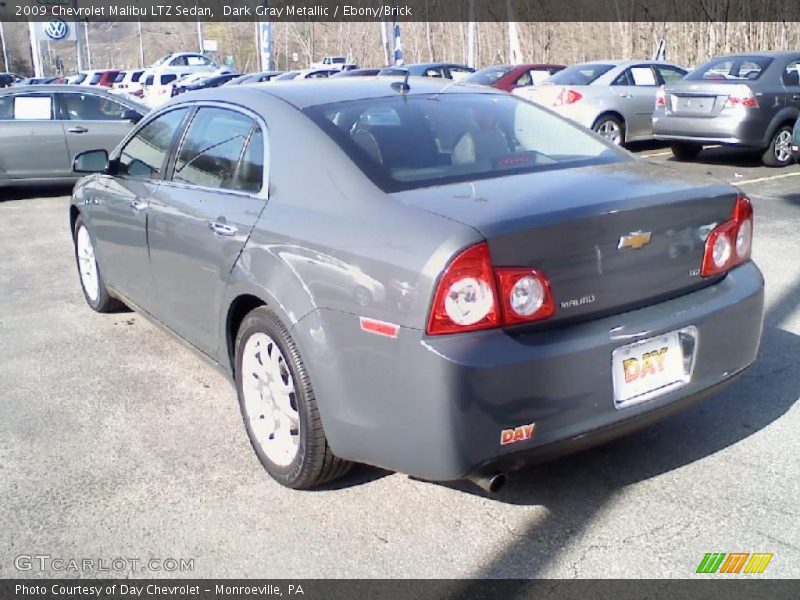 Dark Gray Metallic / Ebony/Brick 2009 Chevrolet Malibu LTZ Sedan