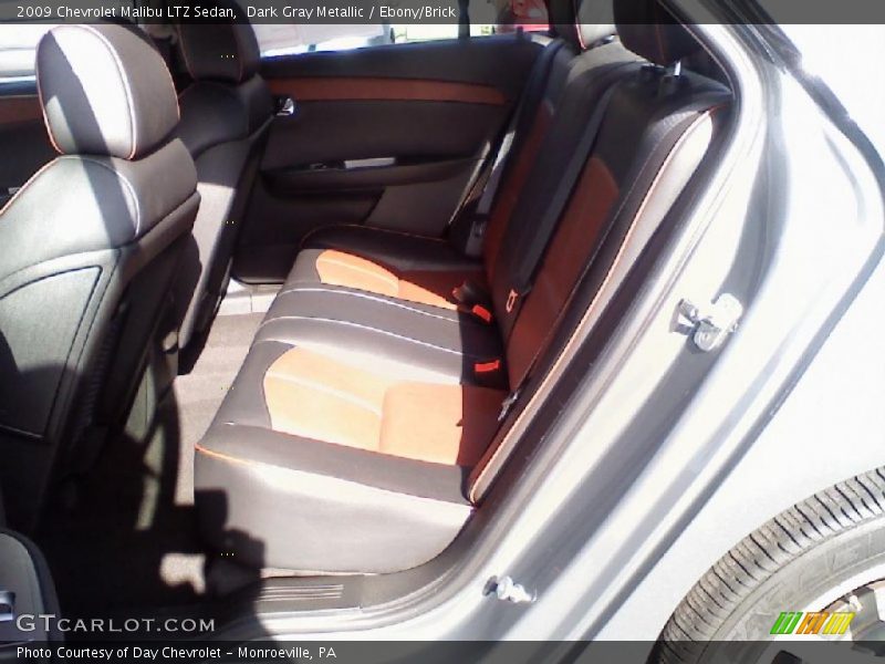Dark Gray Metallic / Ebony/Brick 2009 Chevrolet Malibu LTZ Sedan