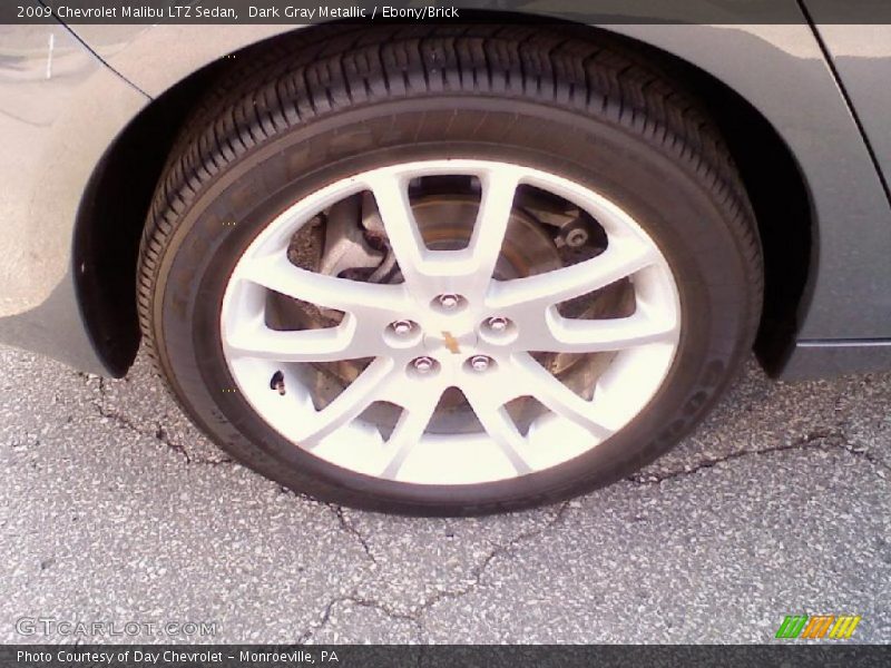Dark Gray Metallic / Ebony/Brick 2009 Chevrolet Malibu LTZ Sedan
