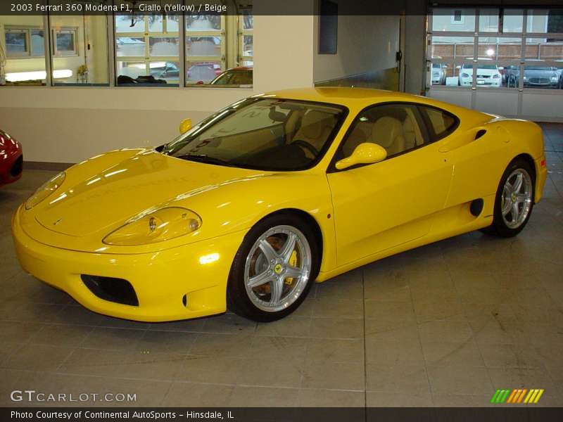 Giallo (Yellow) / Beige 2003 Ferrari 360 Modena F1