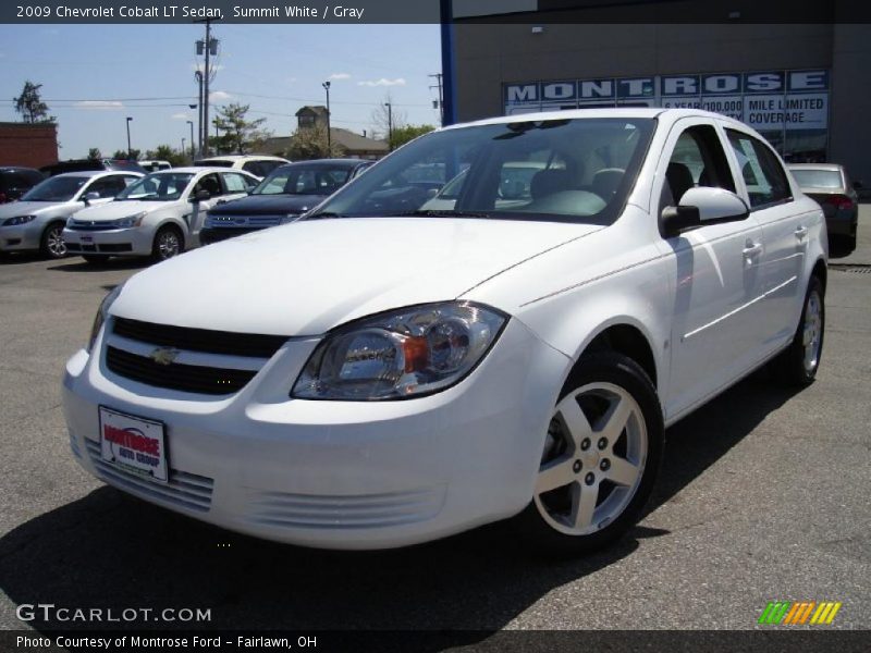 Summit White / Gray 2009 Chevrolet Cobalt LT Sedan