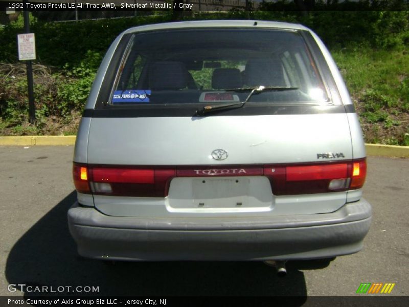 Silverleaf Metallic / Gray 1992 Toyota Previa LE All Trac AWD