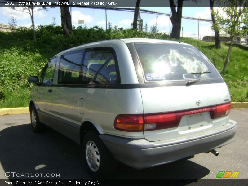 Silverleaf Metallic / Gray 1992 Toyota Previa LE All Trac AWD