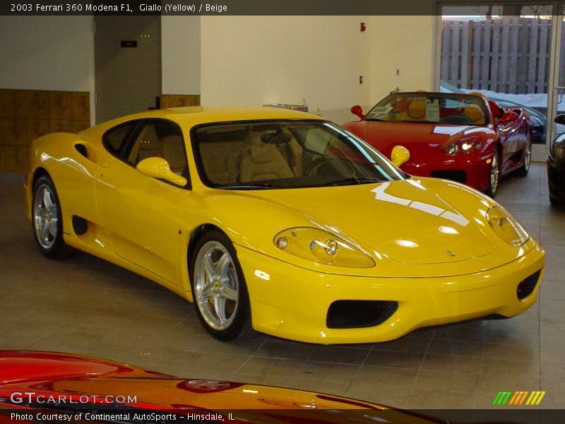Giallo (Yellow) / Beige 2003 Ferrari 360 Modena F1