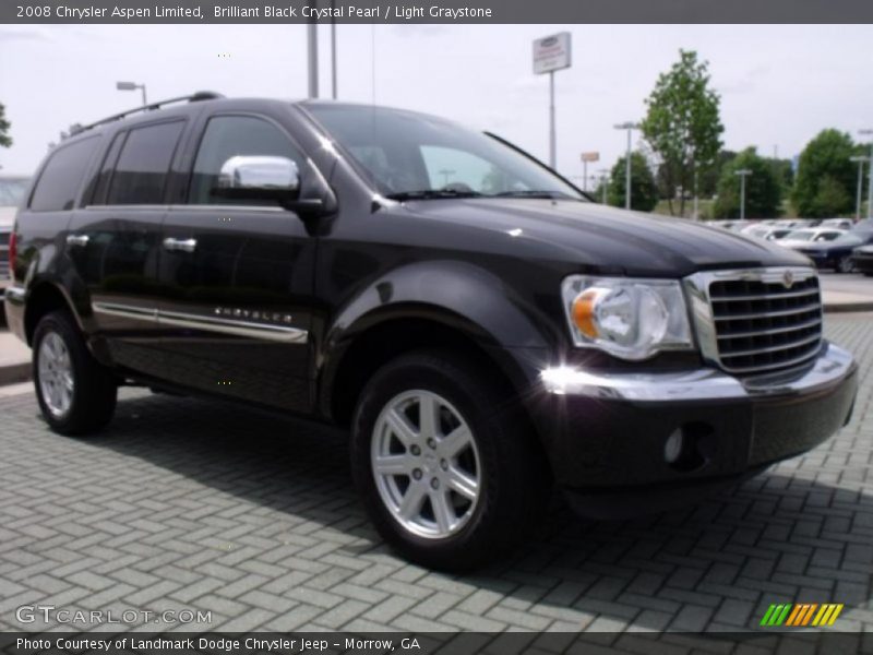 Brilliant Black Crystal Pearl / Light Graystone 2008 Chrysler Aspen Limited