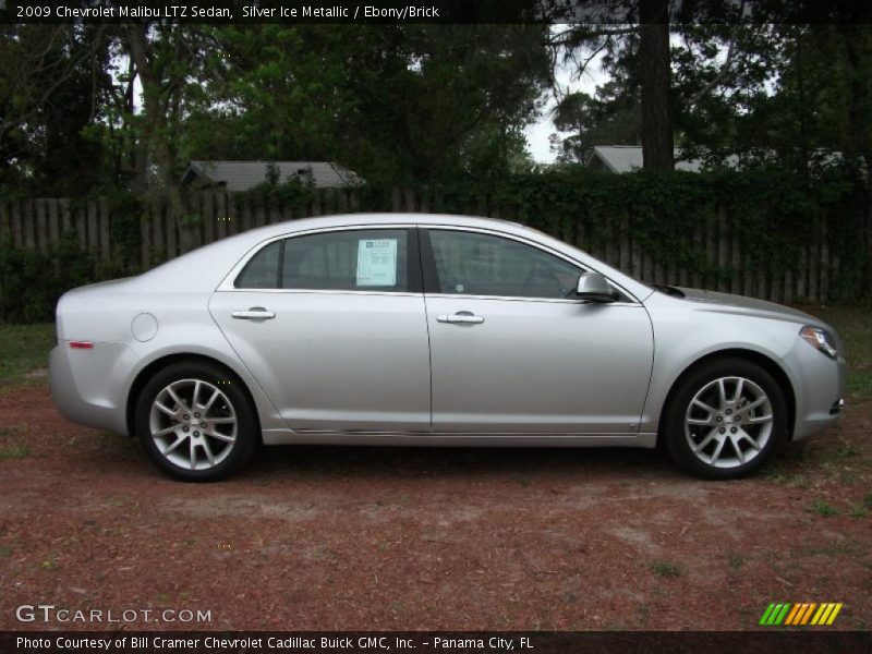 Silver Ice Metallic / Ebony/Brick 2009 Chevrolet Malibu LTZ Sedan