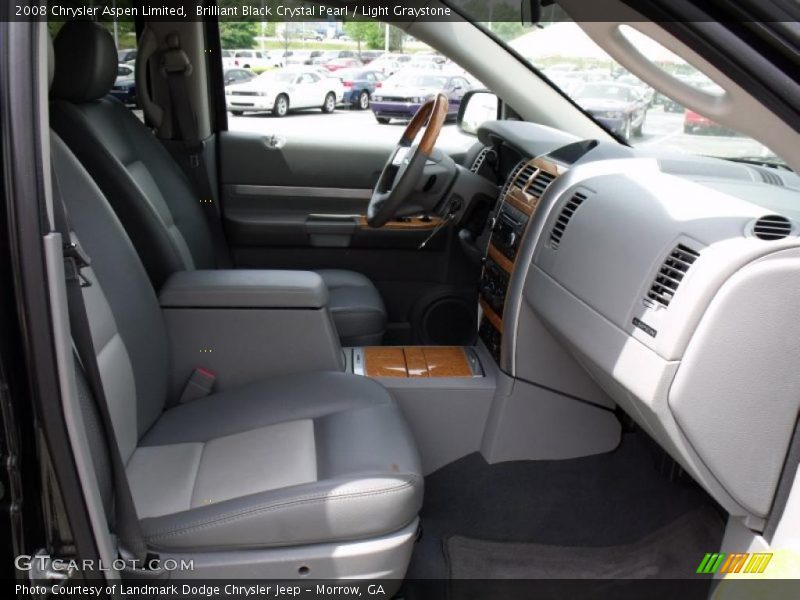 Brilliant Black Crystal Pearl / Light Graystone 2008 Chrysler Aspen Limited