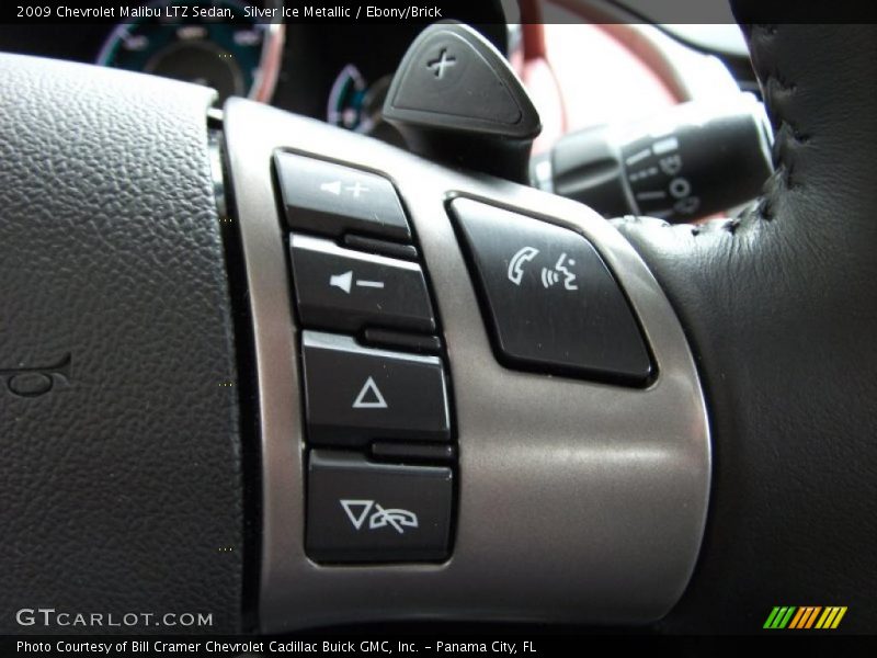 Silver Ice Metallic / Ebony/Brick 2009 Chevrolet Malibu LTZ Sedan