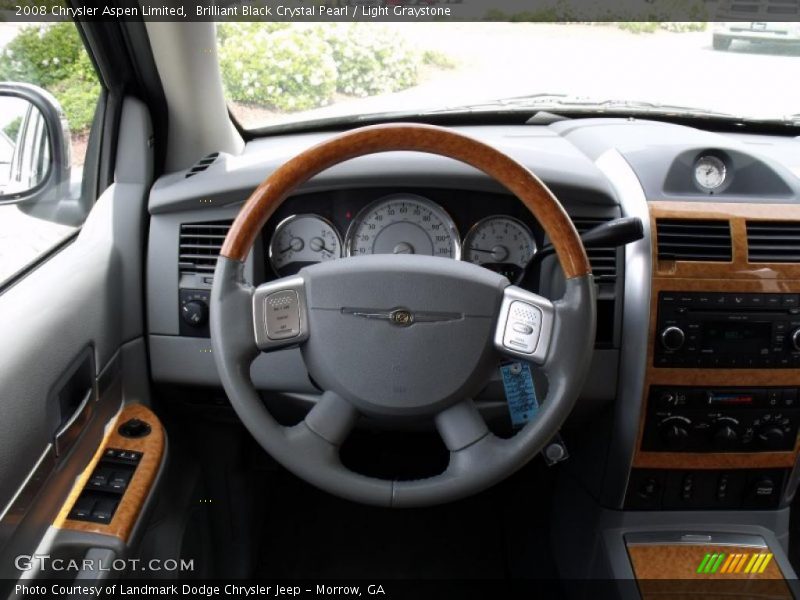 Brilliant Black Crystal Pearl / Light Graystone 2008 Chrysler Aspen Limited