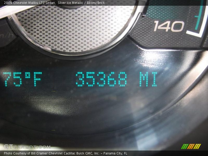 Silver Ice Metallic / Ebony/Brick 2009 Chevrolet Malibu LTZ Sedan
