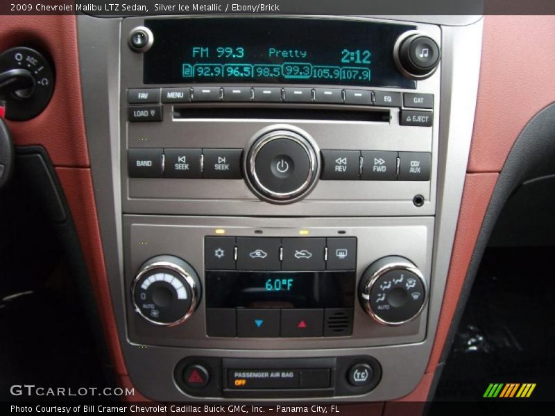 Silver Ice Metallic / Ebony/Brick 2009 Chevrolet Malibu LTZ Sedan