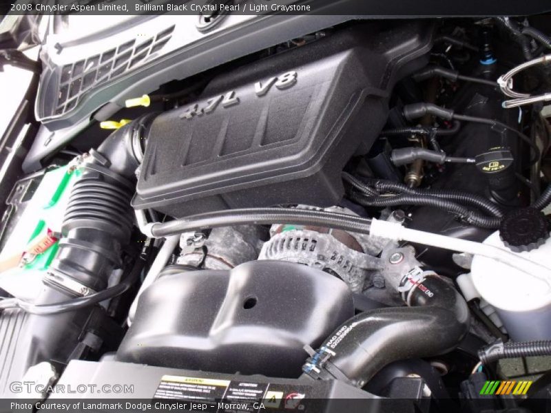 Brilliant Black Crystal Pearl / Light Graystone 2008 Chrysler Aspen Limited