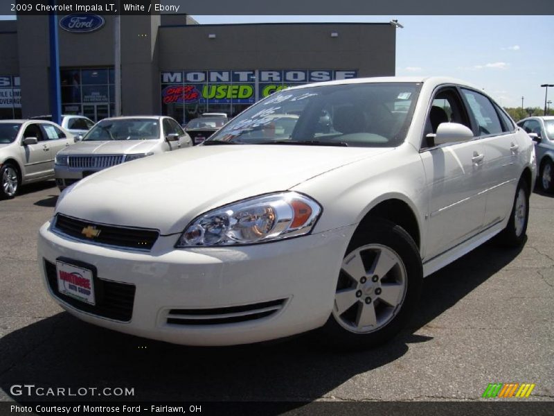 White / Ebony 2009 Chevrolet Impala LT
