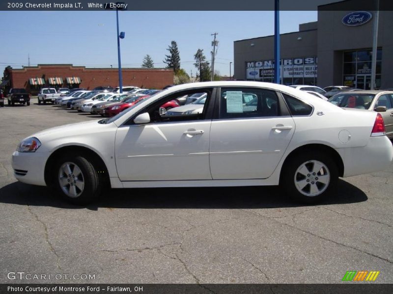 White / Ebony 2009 Chevrolet Impala LT