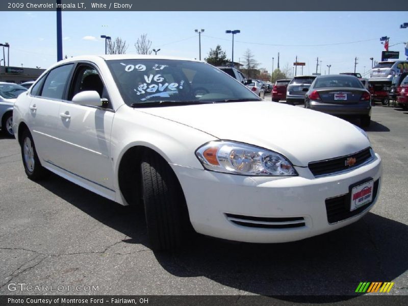 White / Ebony 2009 Chevrolet Impala LT