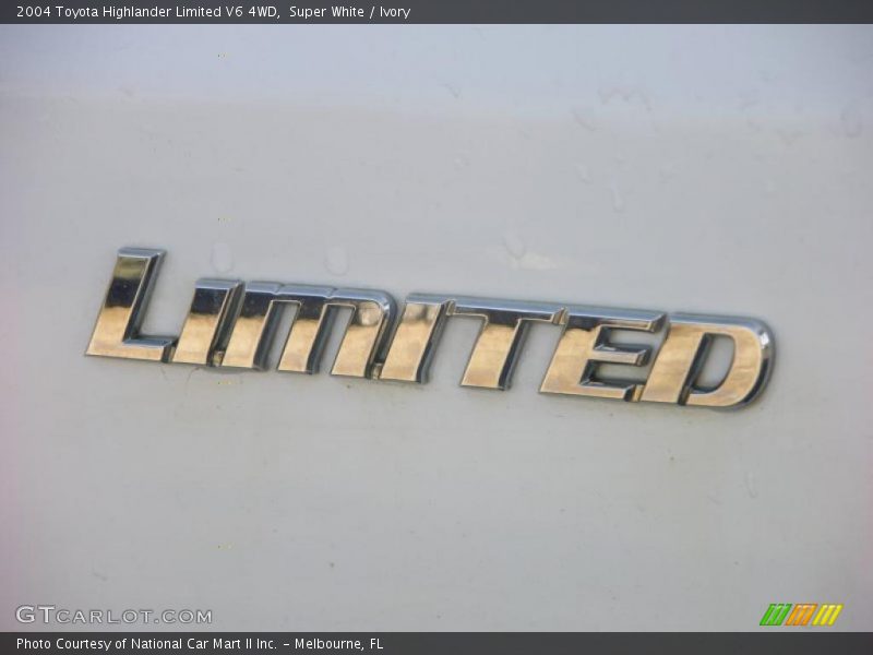 Super White / Ivory 2004 Toyota Highlander Limited V6 4WD