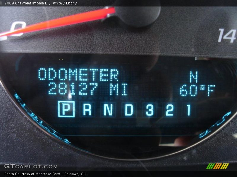 White / Ebony 2009 Chevrolet Impala LT