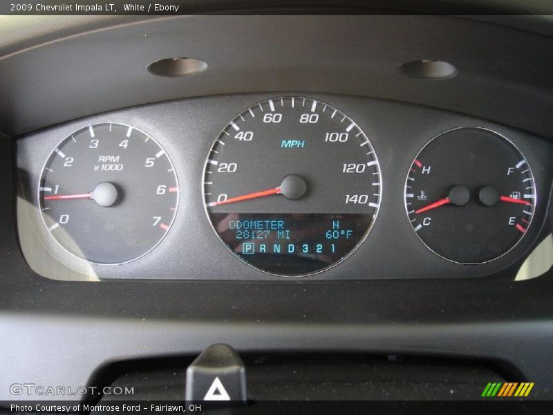 White / Ebony 2009 Chevrolet Impala LT