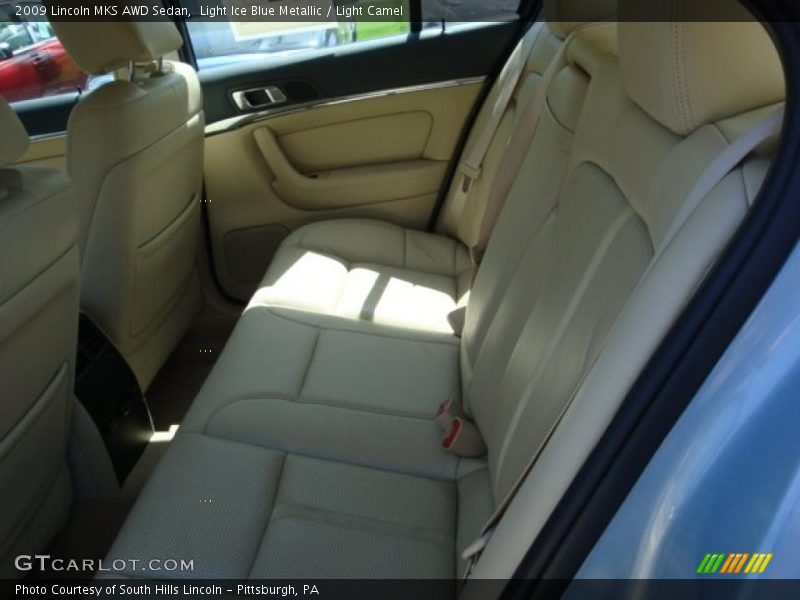 Light Ice Blue Metallic / Light Camel 2009 Lincoln MKS AWD Sedan