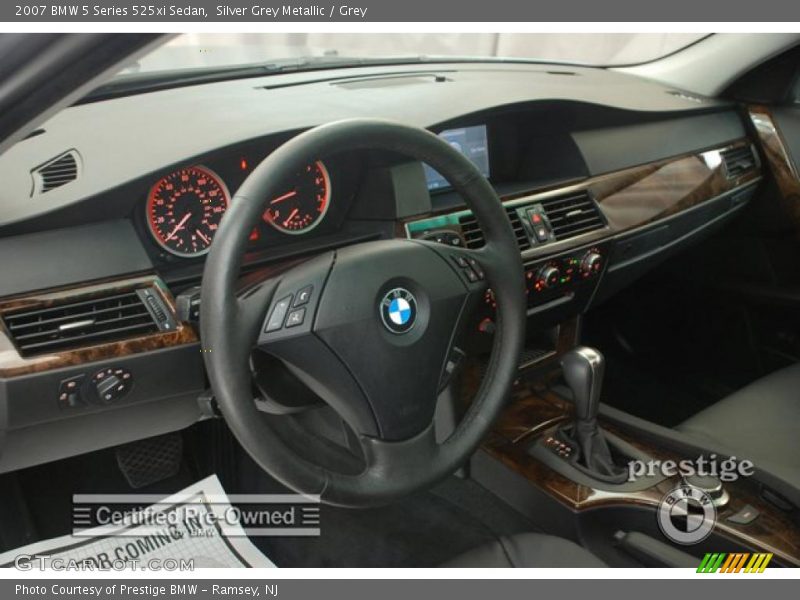 Silver Grey Metallic / Grey 2007 BMW 5 Series 525xi Sedan