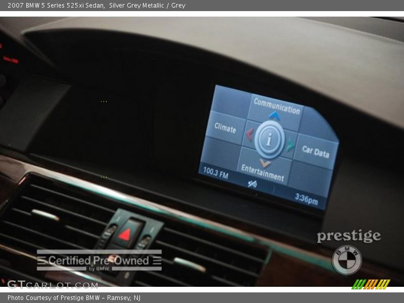 Silver Grey Metallic / Grey 2007 BMW 5 Series 525xi Sedan